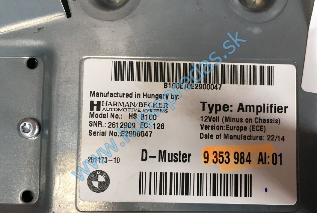 Kompletná reproduktorová zostava Harman Kardon BMW 1 F20  